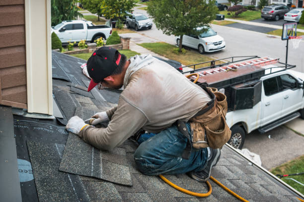 Professional Flat Roof Repair technician working in Tryon, OK